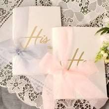 Load image into Gallery viewer, Bride and groom vows card / oath card with ribbon