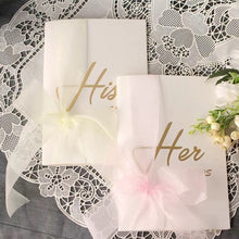 Load image into Gallery viewer, Bride and groom vows card / oath card with ribbon