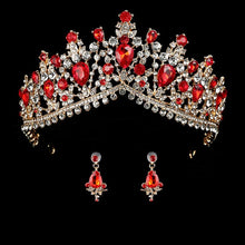 Load image into Gallery viewer, Wedding crown/tiara with earrings