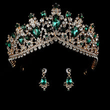 Load image into Gallery viewer, Wedding crown/tiara with earrings