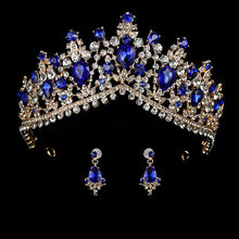 Load image into Gallery viewer, Wedding crown/tiara with earrings