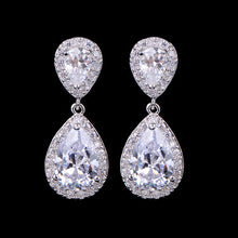 Load image into Gallery viewer, Zircons classic water drop earrings