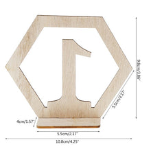 Load image into Gallery viewer, Wooden Table numbers - 10pc 1-10/11-20