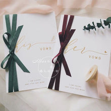 Load image into Gallery viewer, Bride and groom vows card/oath card