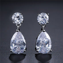 Load image into Gallery viewer, Zircons classic water drop earrings