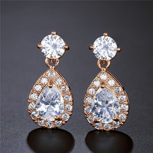 Load image into Gallery viewer, Zircons classic water drop earrings