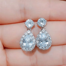 Load image into Gallery viewer, Zircons classic water drop earrings
