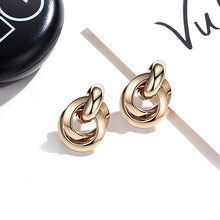 Load image into Gallery viewer, Gold/Silver alloy drop earrings