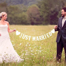 Load image into Gallery viewer, Just Married White Banner