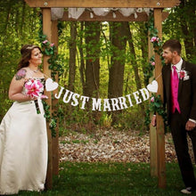 Load image into Gallery viewer, Just Married White Banner
