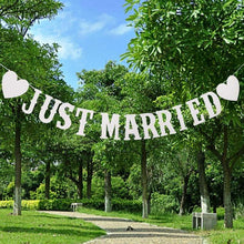 Load image into Gallery viewer, Just Married White Banner