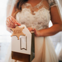 Load image into Gallery viewer, "Ring Security" Wooden ring bearer badge