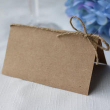 Load image into Gallery viewer, Kraft paper vintage wedding table cards (Blank, 50 pieces 10.2 x 8.9 cm)