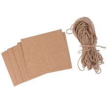 Load image into Gallery viewer, Kraft paper vintage wedding table cards (Blank, 50 pieces 10.2 x 8.9 cm)