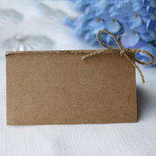 Load image into Gallery viewer, Kraft paper vintage wedding table cards (Blank, 50 pieces 10.2 x 8.9 cm)