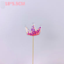 Load image into Gallery viewer, Bling Fairy Cake Toppers - Unicorn, Heart, Crown, Cloud, Shiny Flamingo and More