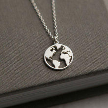 Load image into Gallery viewer, Bohemian simple geometric world map necklace