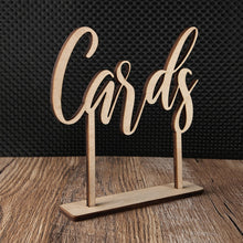 Load image into Gallery viewer, Freestanding calligraphy signs for gifts, cards, favors and guestbooks