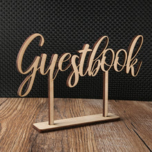 Load image into Gallery viewer, Freestanding calligraphy signs for gifts, cards, favors and guestbooks